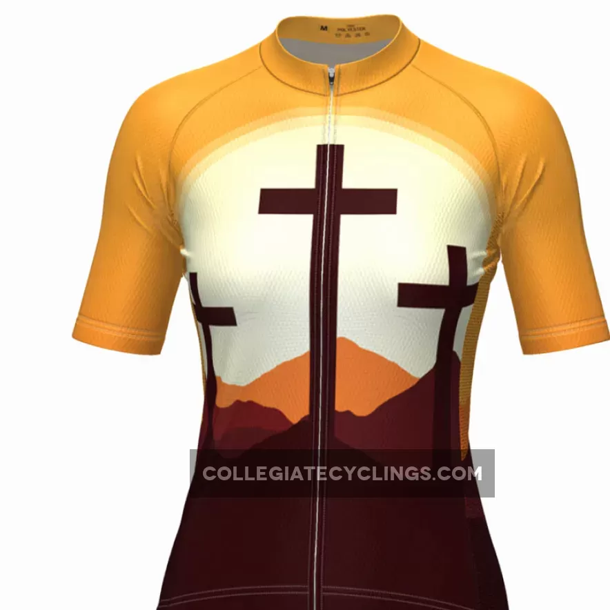 Women's Three Cross Christian Faith Cycling Jersey Online