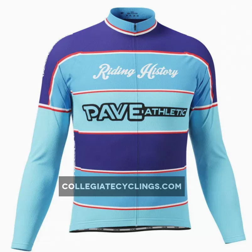 Men's PAVE Athletic Delgado Retro Long Sleeve Cycling Jersey For Sale