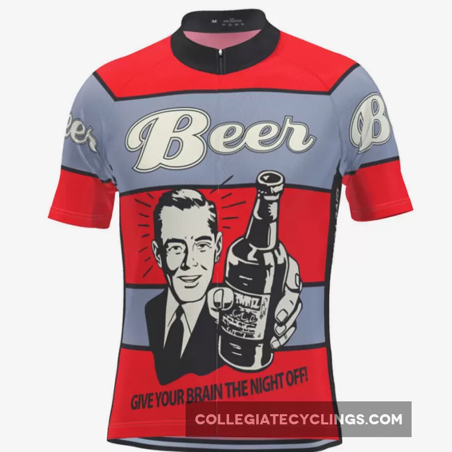 Men's Give Your Brain The Night Off Beer Cycling Jersey