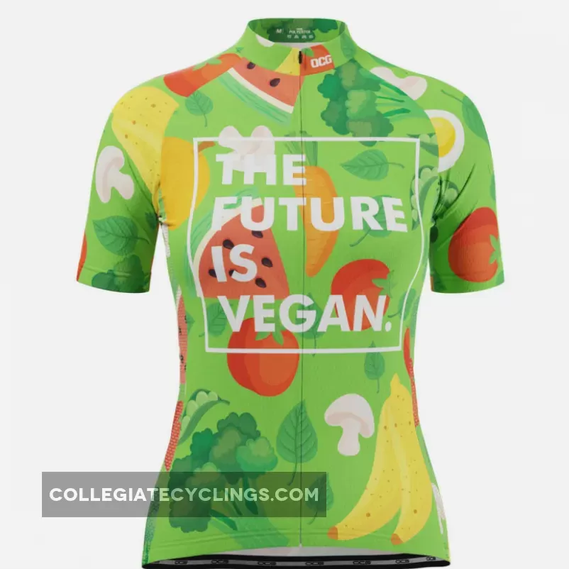Women's The Future is Vegan Short Sleeve Cycling Jersey