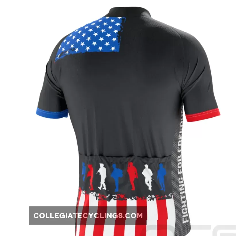 Men's Fight For Freedom USA Flag Short Sleeve Cycling Jersey Online