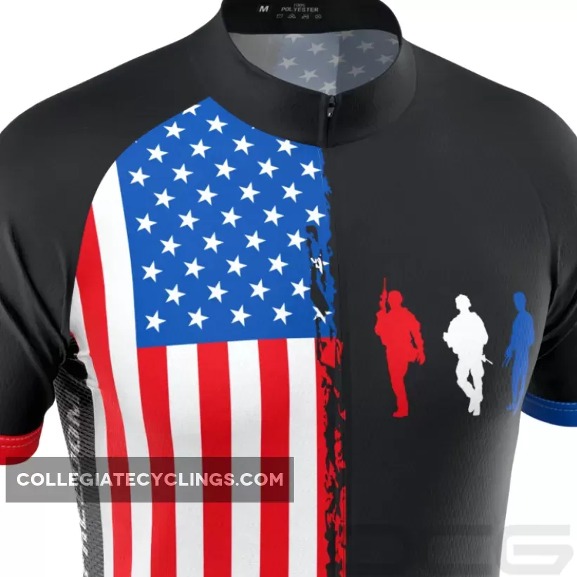 Men's Fight For Freedom USA Flag Short Sleeve Cycling Jersey Online