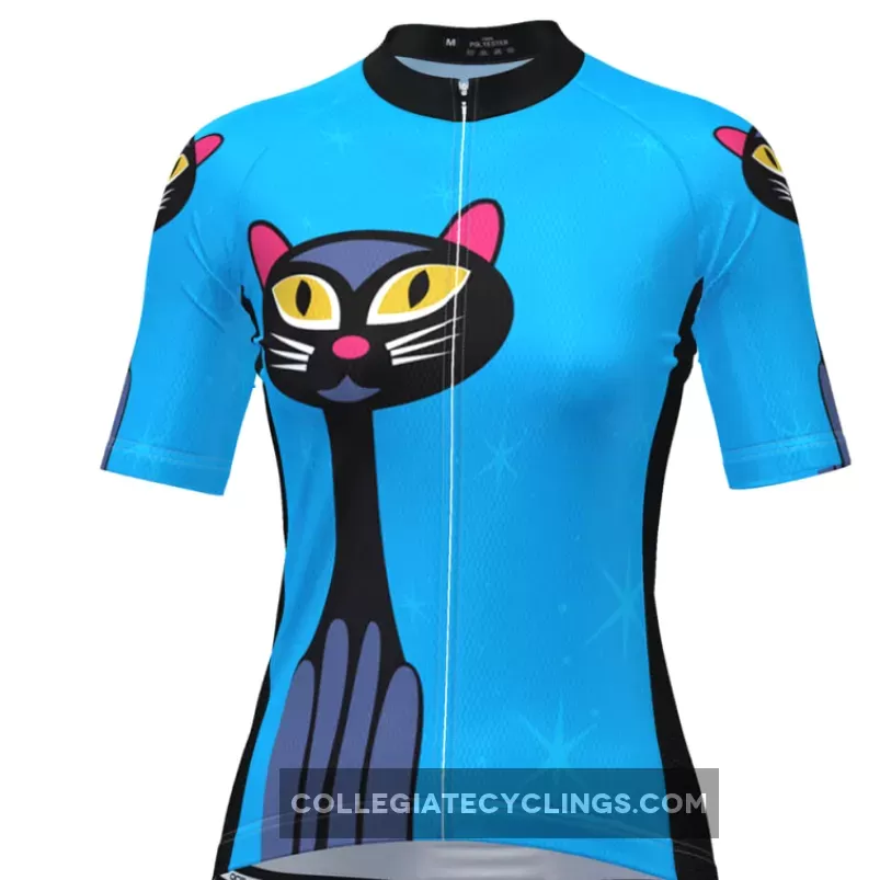 Women's Night Cat Blue Short Sleeve Cycling Jersey New Releases