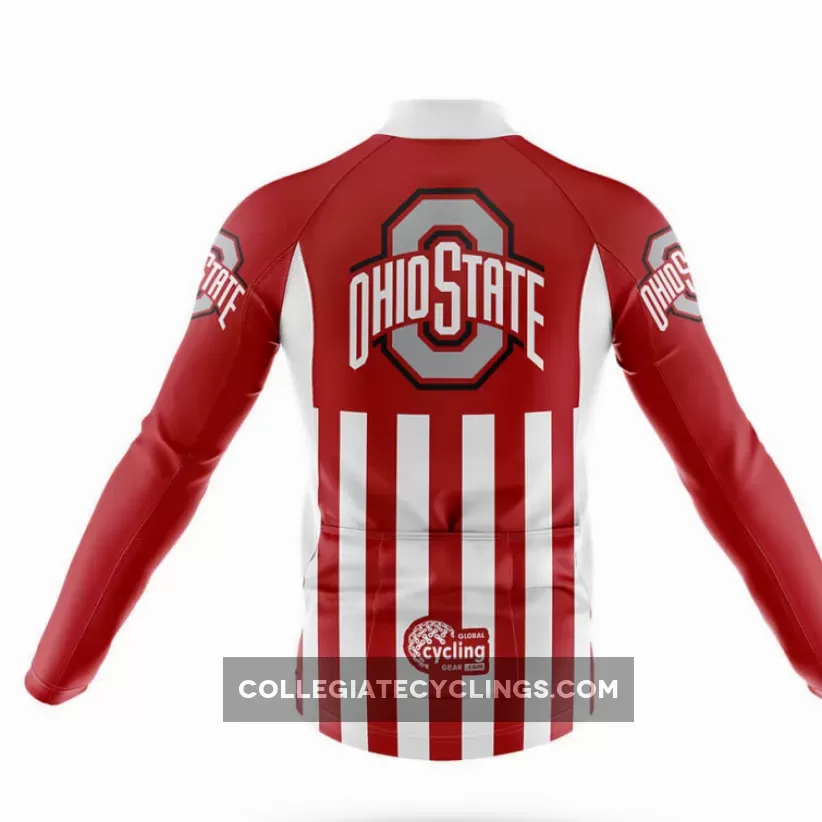 Ohio State University USA Long Sleeve Cycling Jersey Only