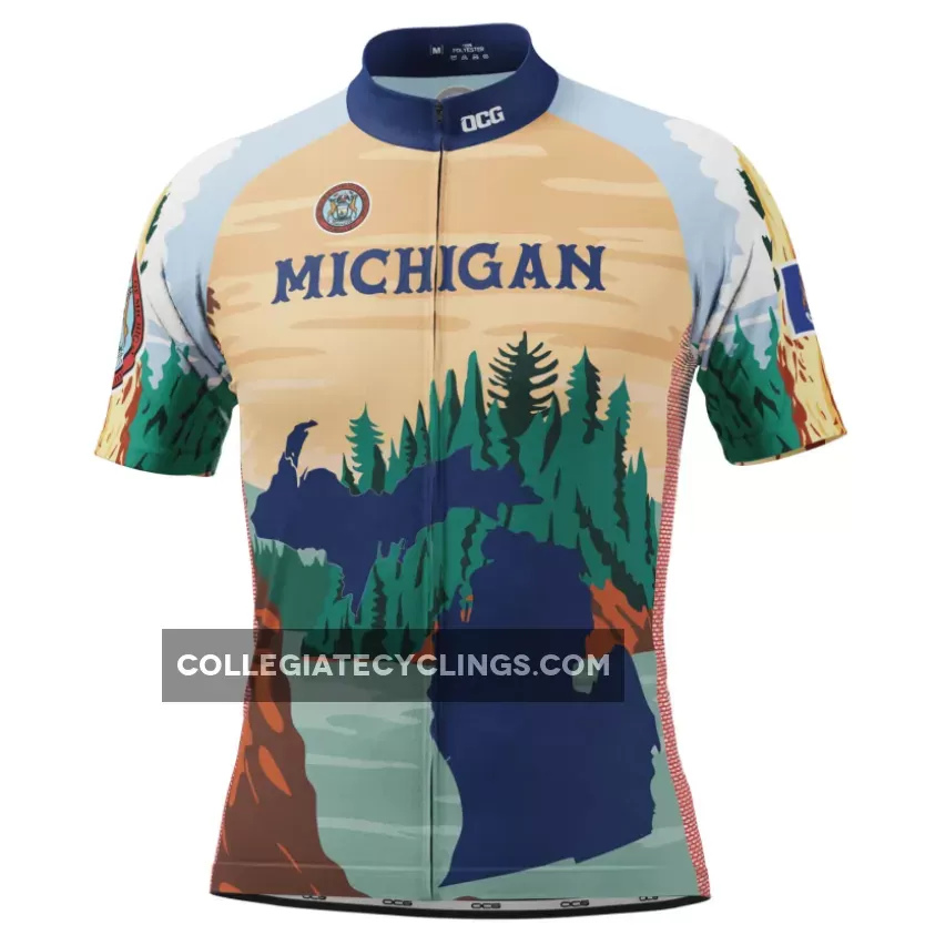 Men's Michigan Home Is Where The Hand Is Short Sleeve Cycling Jersey Discount