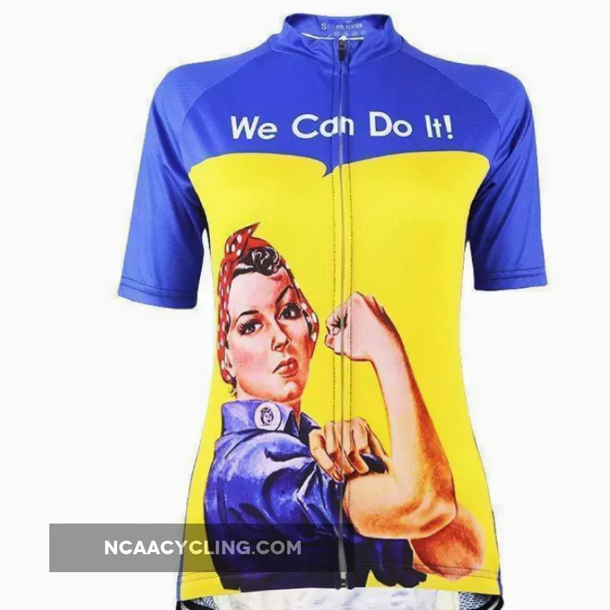 Women's Rosie the Riveter Short Sleeve Cycling Jersey / Rosie The Riveter Full Body