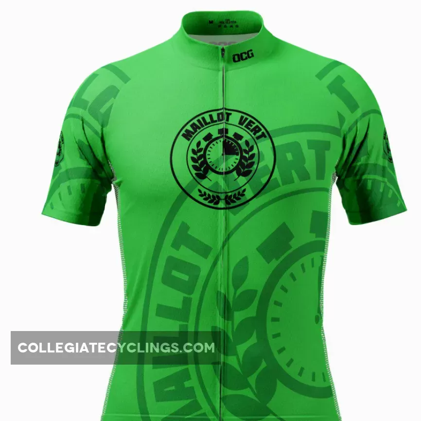 Men's Green Sprinters Maillot Vert Short Sleeve Cycling Jersey / maillot vert