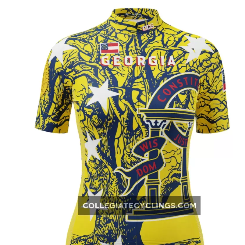 Women's Georgia US State Short Sleeve Cycling Jersey