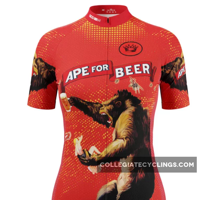 Women's King Kong Ape For Beer Short Sleeve Cycling Jersey Online