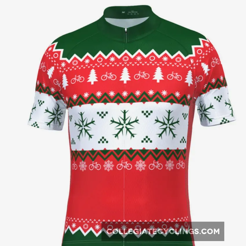 Men's Ugly Christmas Sweater Short Sleeve Cycling Jersey - Ugly Mens Shorts