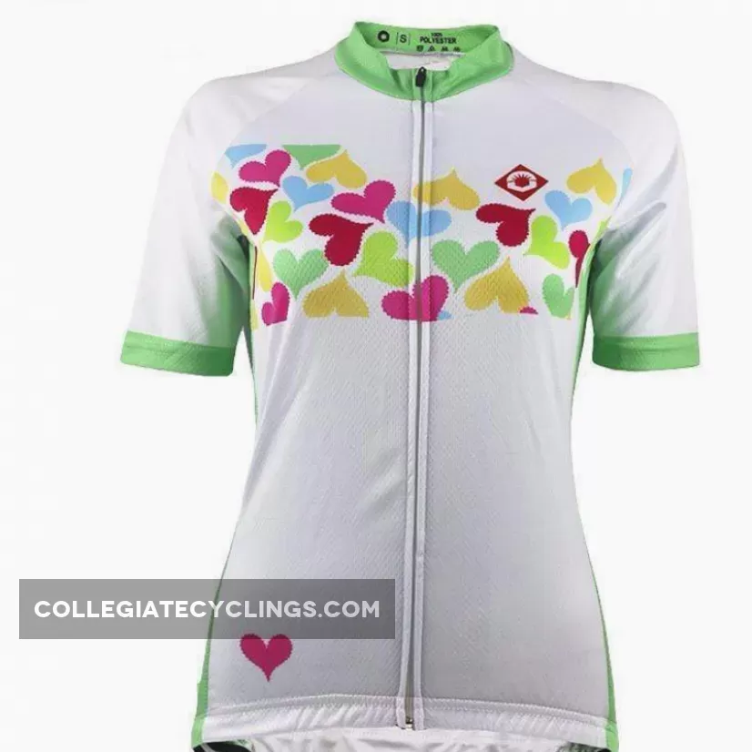 Women's Love Hearts Short Sleeve Cycling Jersey New Release