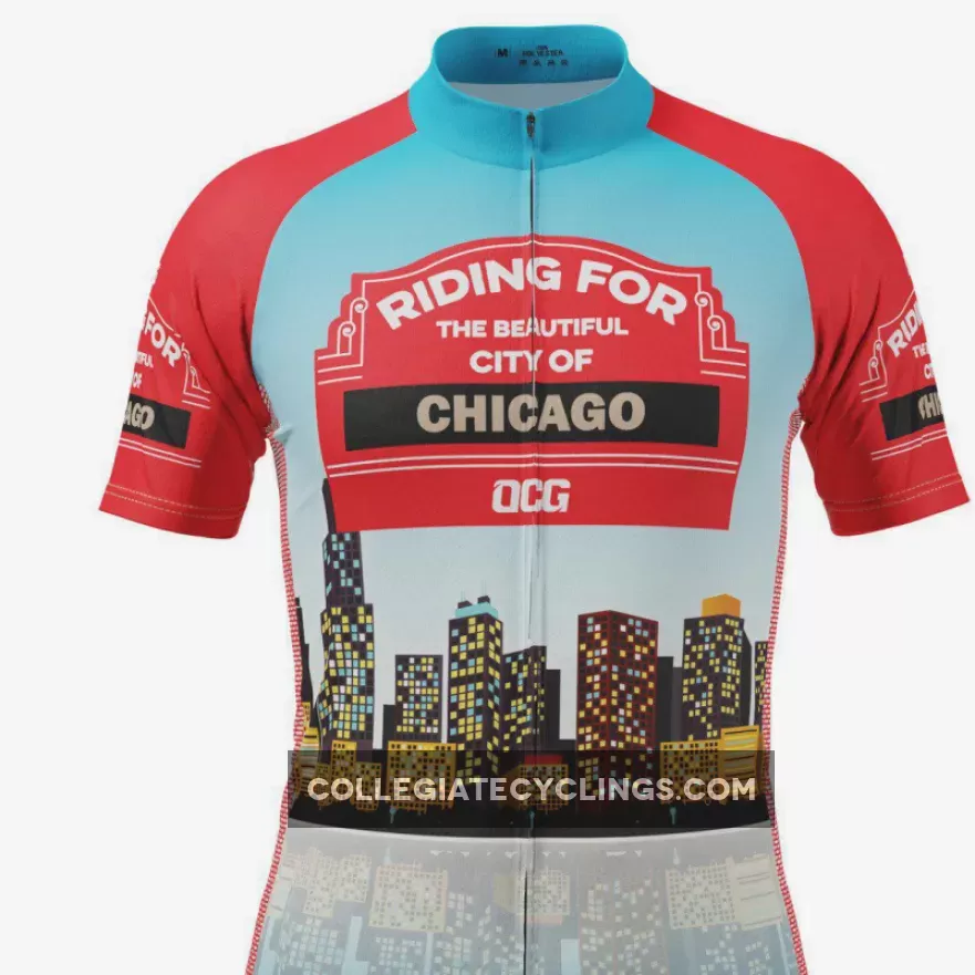 Chicago Cycling Jersey / Men's City of Chicago Short Sleeve Cycling Jersey