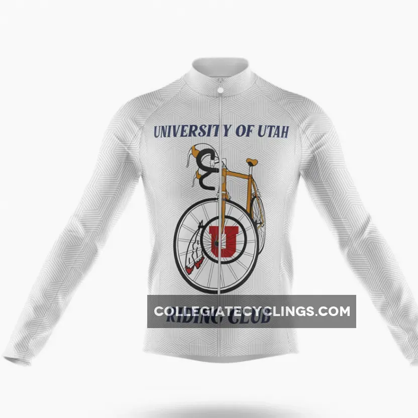 Classic University of Utah Long Sleeve Cycling Jersey