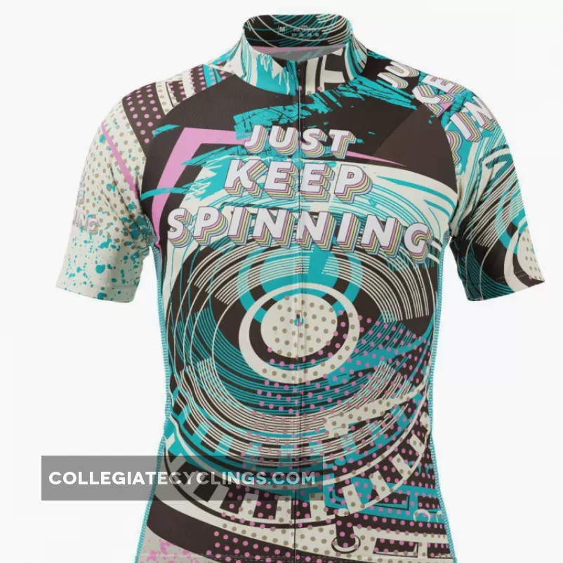 Men's Just Keep Spinning DJ Short Sleeve Cycling Jersey For Sale
