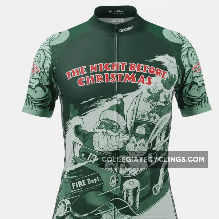 Men's Night Before Christmas Short Sleeve Cycling Jersey