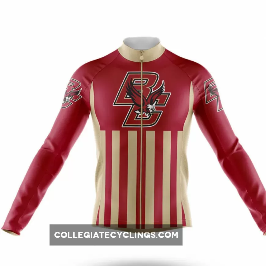 Where To Buy Boston College USA Long Sleeve Cycling Jersey