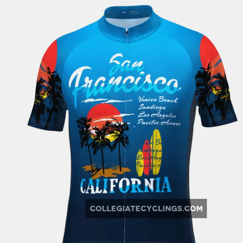 Men's San Francisco California Beach Short Sleeve Cycling Jersey California Beach Clothing