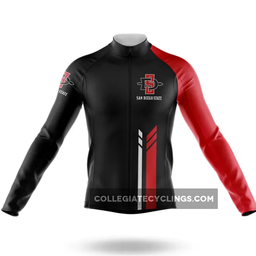 How Much Is San Diego State University Colors Long Sleeve Cycling Jersey