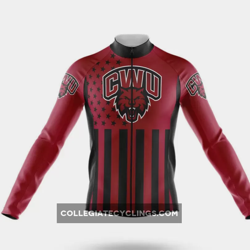 Central Washington University USA Long Sleeve Cycling Jersey