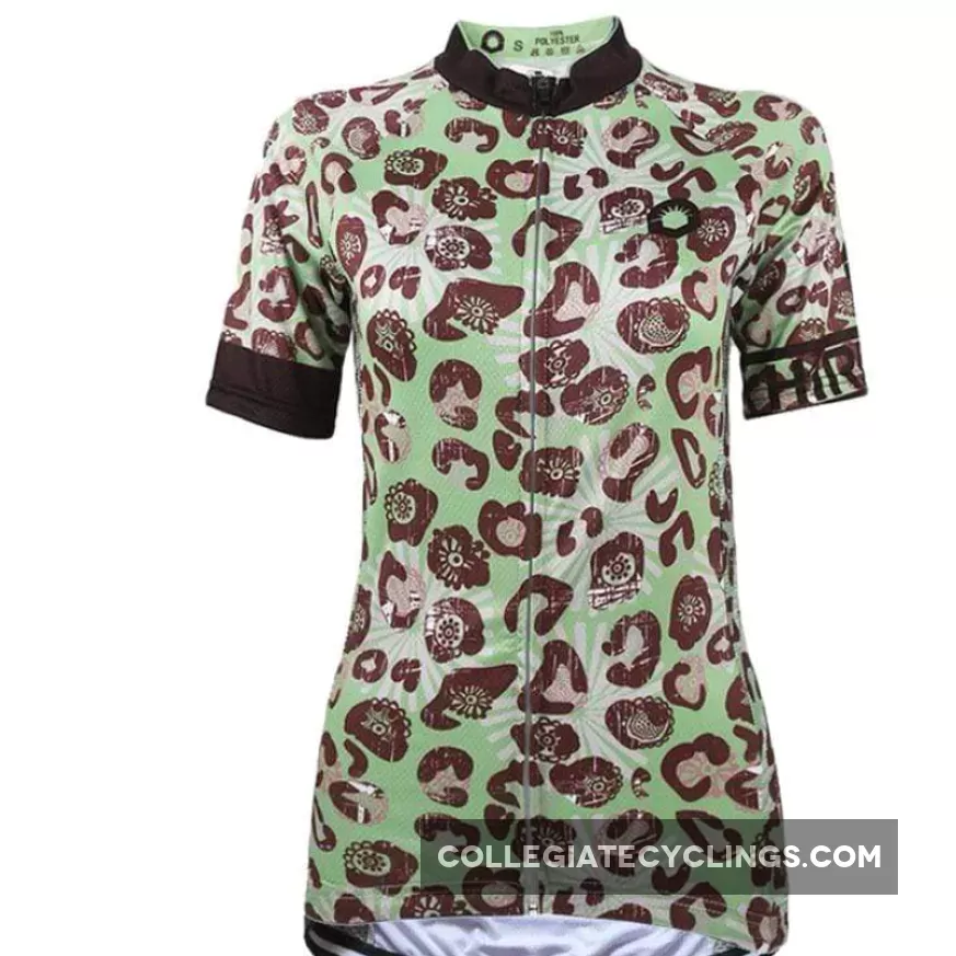Women's Leopard Skin Green Cycling Jersey New Releases