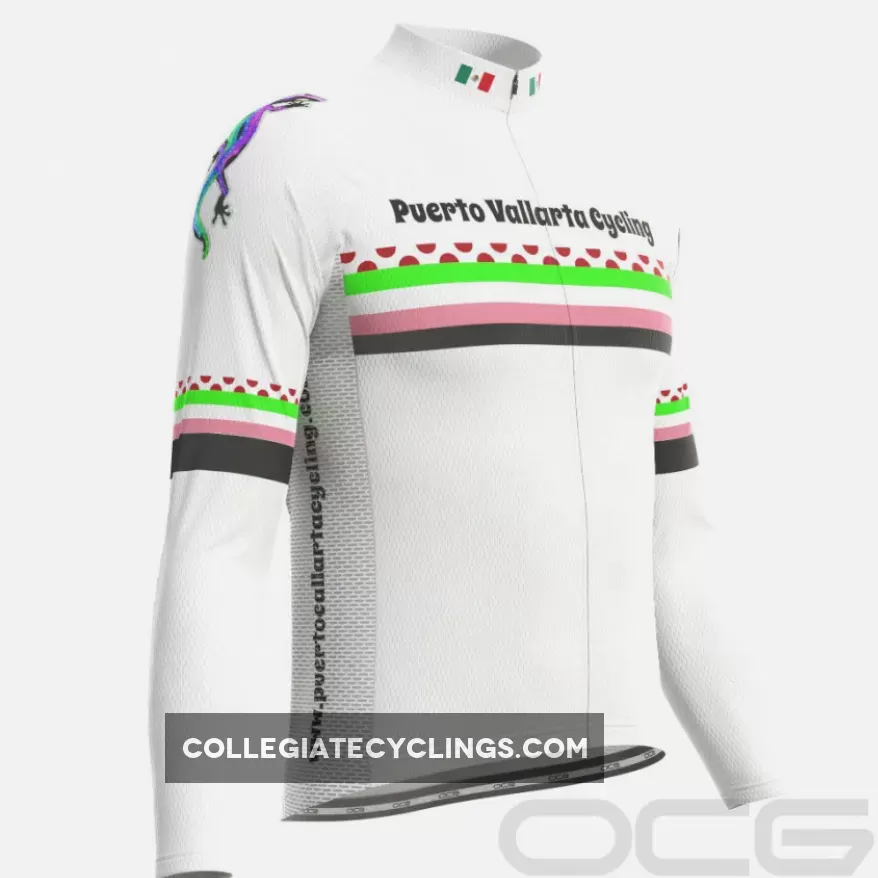 Online Men's Puerto Vallarta Polka Dot Long Sleeve Cycling Jersey
