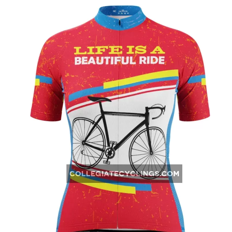 Women's Life is a Beautiful Ride Short Sleeve Cycling Jersey