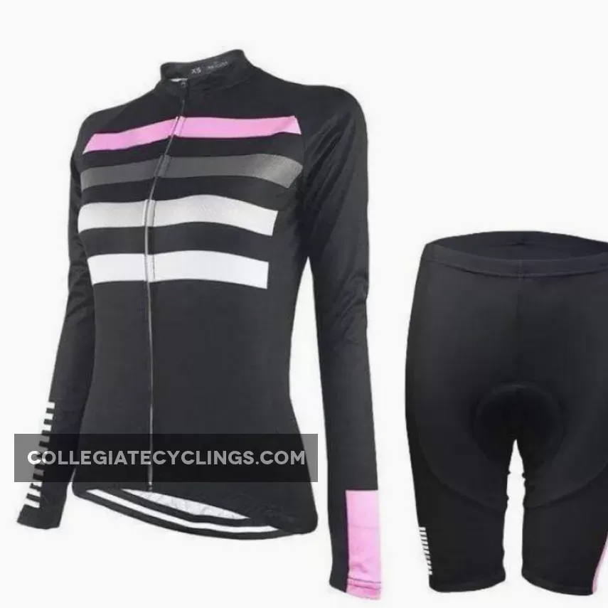 Women's Four Stripe Long Sleeve Cycling Kit Online