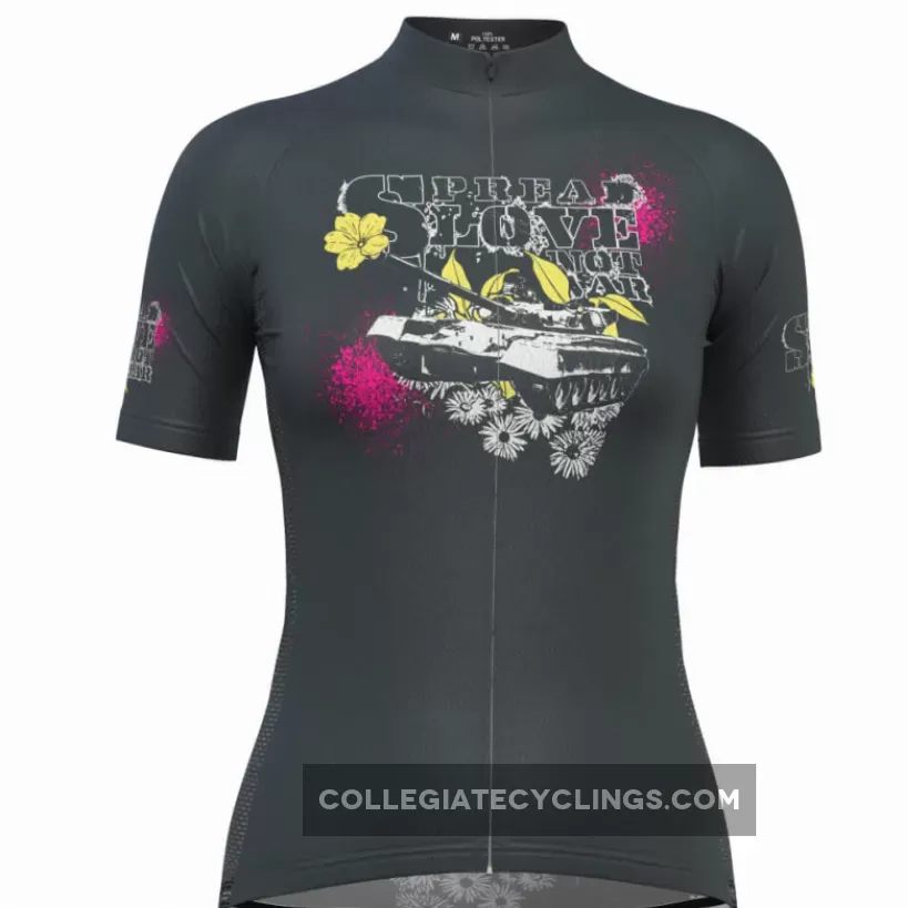 Women's Spread Love Not War Short Sleeve Cycling Jersey For Sale