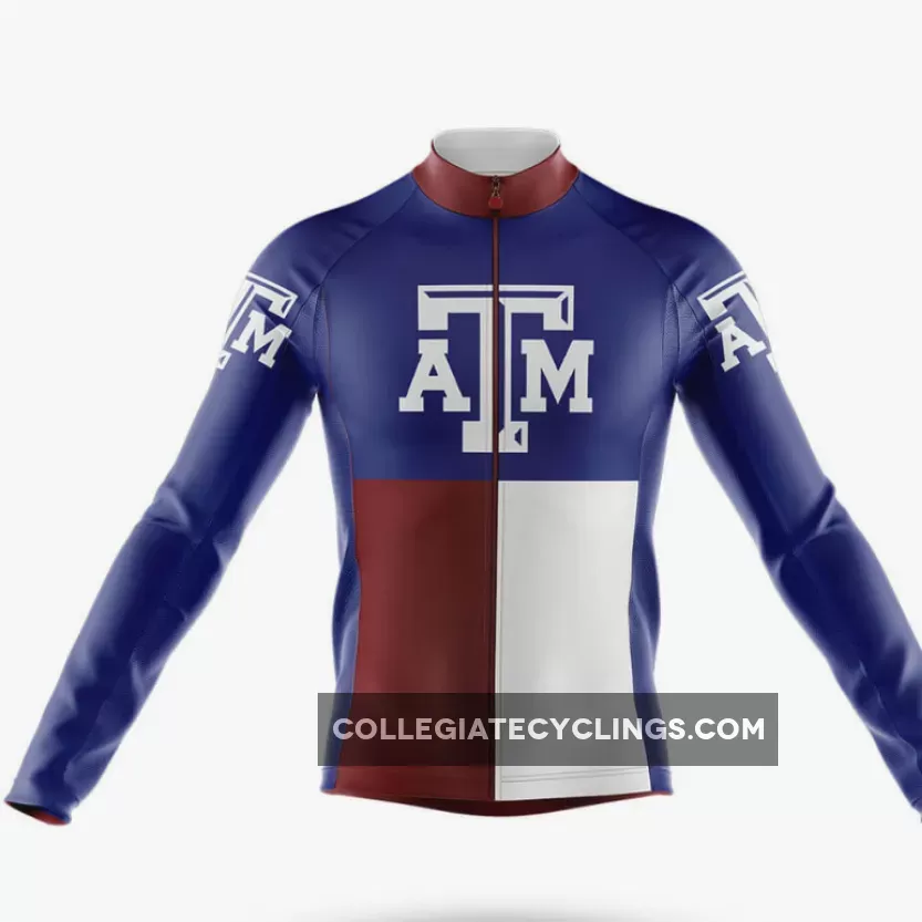 Texas A&M TX Long Sleeve Cycling Jersey For Sale