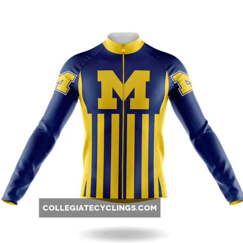 University Of Michigan USA Long Sleeve Cycling Jersey For Sale