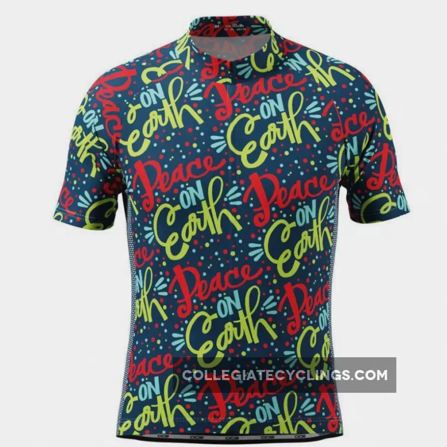 Men's Peace On Earth Short Sleeve Cycling Jersey For Sale