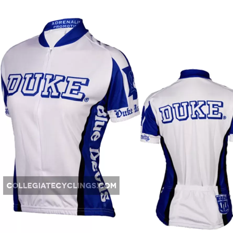 Duke University Blue Devils White Cycling Jersey