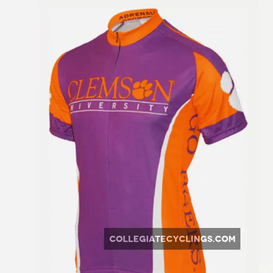 NCAA Clemson University Tigers Short Sleeve Cycling Jerseys