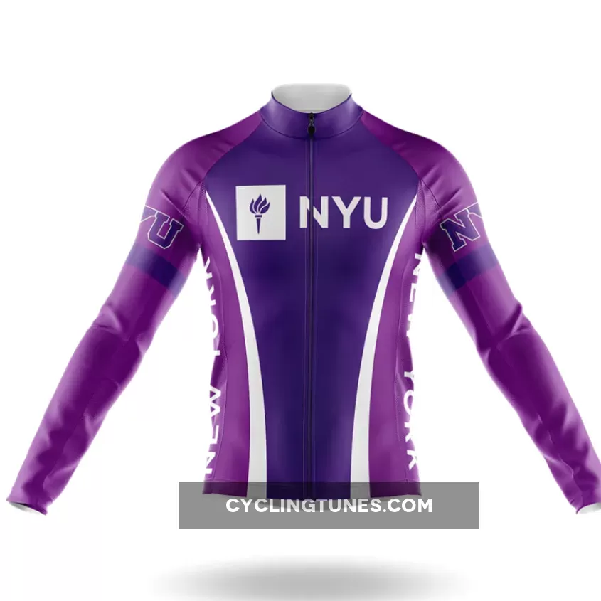 New York University Long Sleeve Cycling Jersey