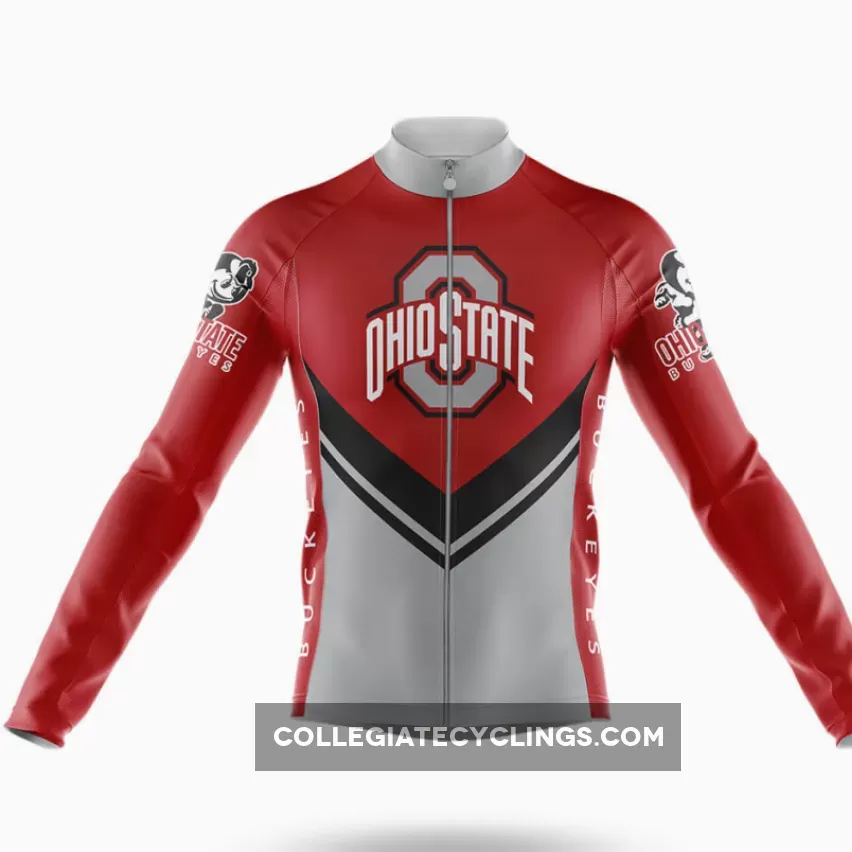 Ohio State University Long Sleeve Cycling Jersey Ver.3
