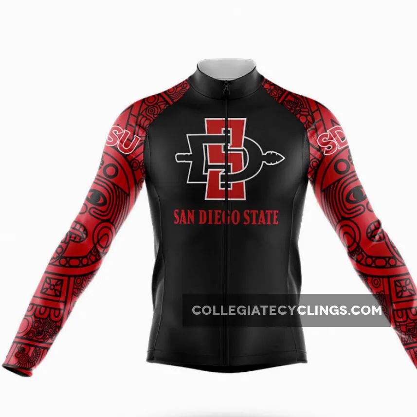San Diego State University Long Sleeve Cycling Jersey Ver.3