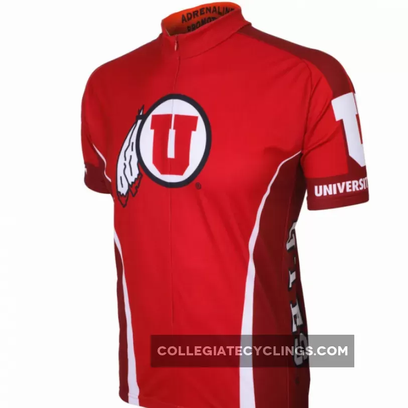U of U University of Utah Runnin Utes Cycling Short Sleeve Jersey