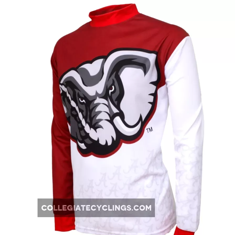 UA University of Alabama Crimson Tide MTB Long Sleeve Bike Cycling Jersey
