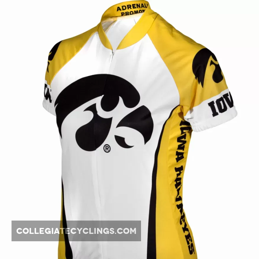 UI Iowa University Hawkeyes White Cycling Short Sleeve Jersey