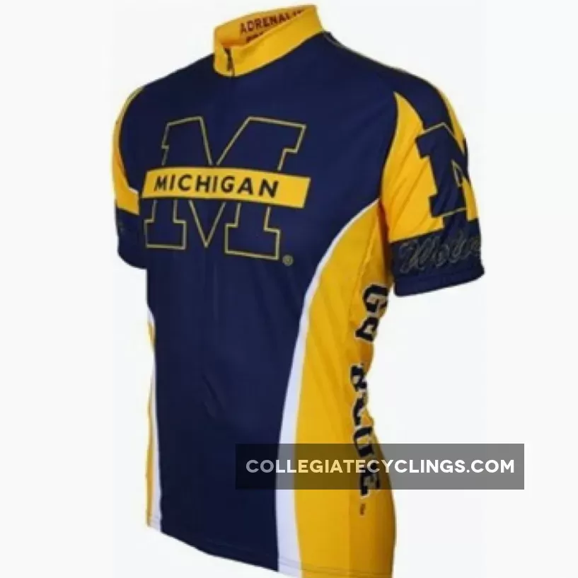 UM University of Michigan Wolverines Cycling Short Sleeve Jersey