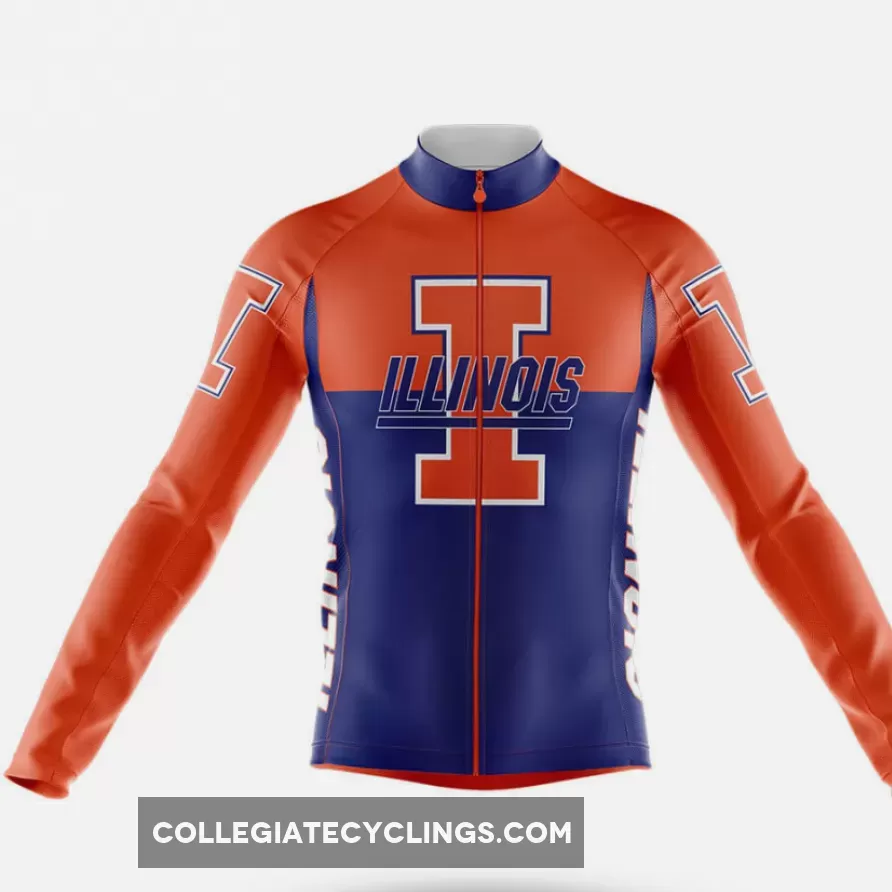 University of Illinois Urbana-Champaign Long Sleeve Cycling Jersey Ver.2