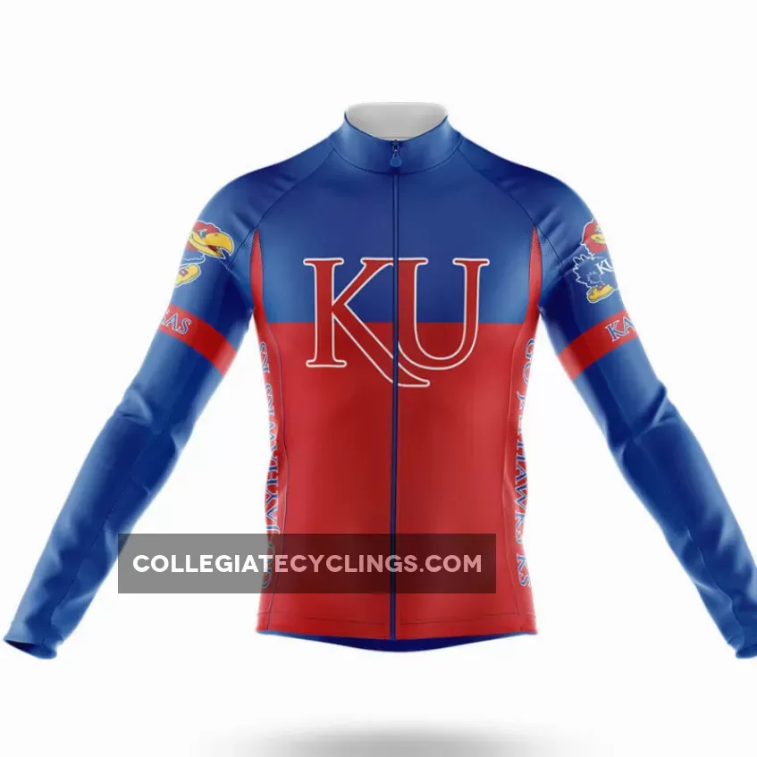 University of Kansas Long Sleeve Cycling Jersey Ver.2