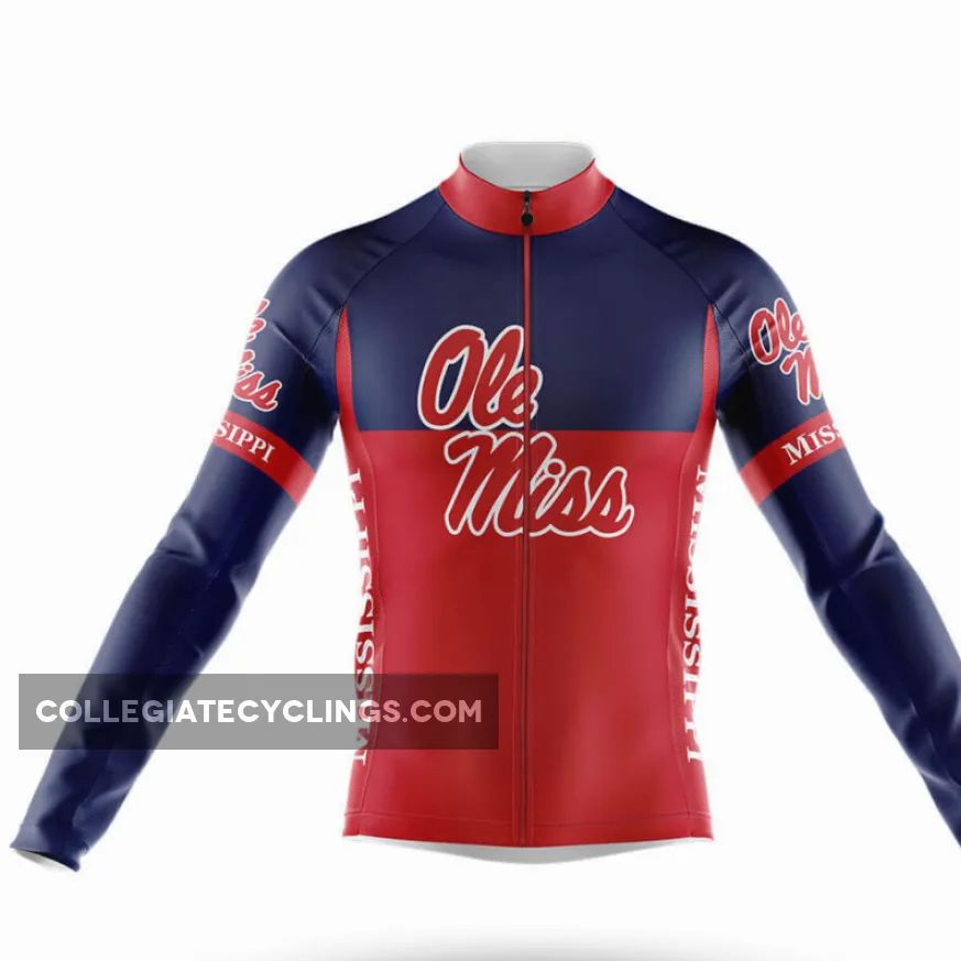 University of Mississippi Long Sleeve Cycling Jersey Ver.2