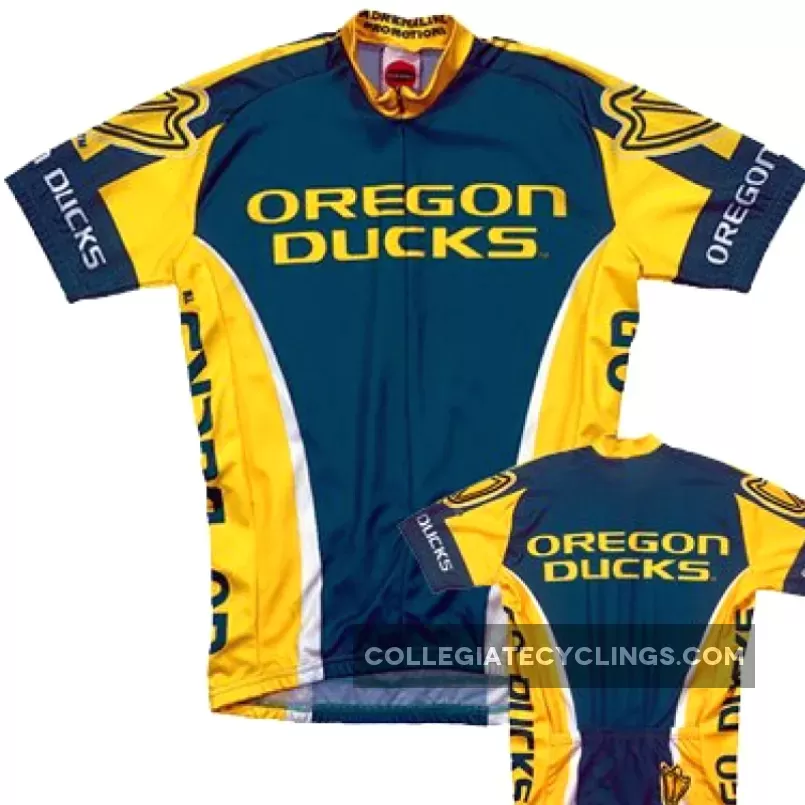 UO University of Oregon Ducks Cycling Short Sleeve Jersey Black