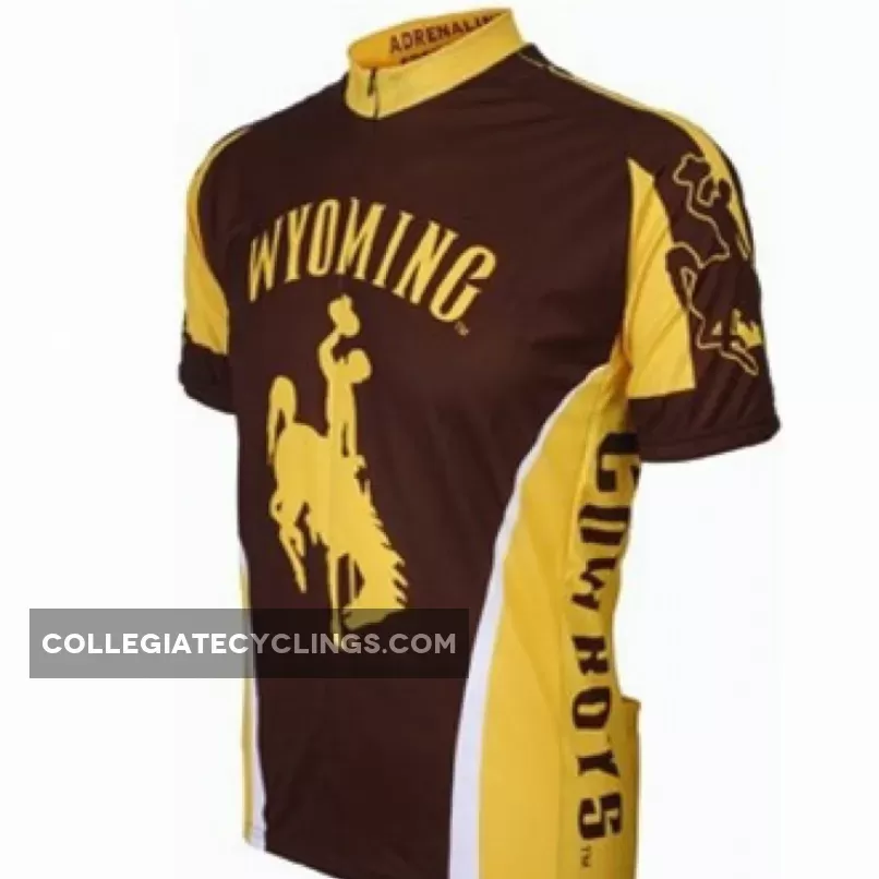 UW University of Wyoming Cowboys Short Sleeve Road Cycling Jersey